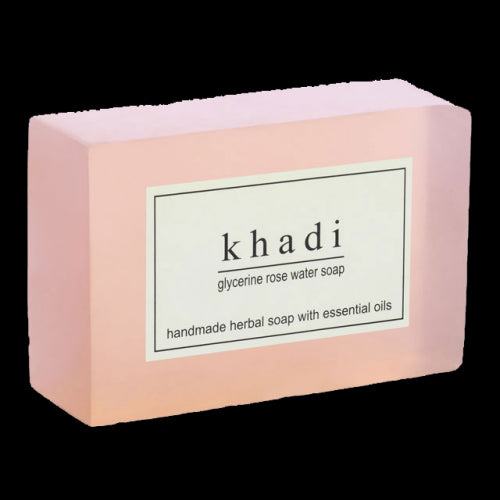 2 x Khadi Rosewater Soap 125 gms each (total of 250 gms) - alldesineeds