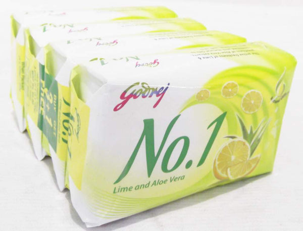 Buy Godrej No. 1 Lime & Aloe Vera 4x100 gms (set of 4 soaps) online for USD 13 at alldesineeds