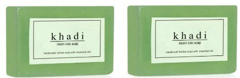 2 x Khadi NeemTulsi Soap 125gms each  (Total 250 gms) - alldesineeds