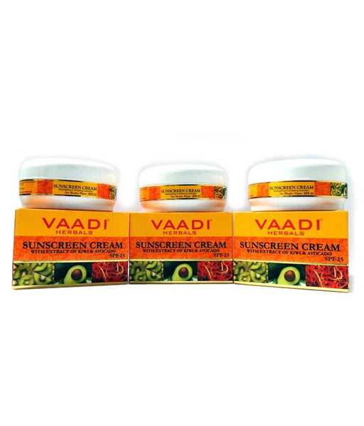 Buy 3 Pack Vaadi Sunscreen Cream SPF 25 90 gms each (Total 270 gms) online for USD 15.5 at alldesineeds