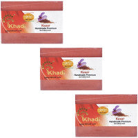 Pack of 2 Kailash Khadi Kesar Premium Soap (125g, Pack of 3)