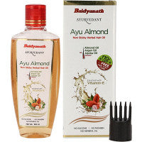 Pack of 2 Baidyanath Jhansi Ayu Almond Non Sticky Herbal Hair Oil (100ml)