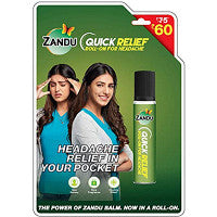 2 x  Zandu Quick Relief Roll-On For Headache (1pcs)