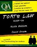 Torts Law Q&A 2005-2006 By Green David, PB ISBN13: 9781859419618 ISBN10: 1859419615 for USD 41.28