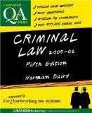 Criminal Law Q&A 2005-2006 By Norman Baird, PB ISBN13: 9781859419649 ISBN10: 185941964X for USD 46.85