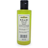 Pack of 2 Khadi Saffron Tulsi Reetha Shampoo (210ml)