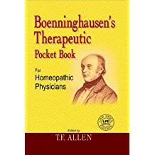 Boenninghausen's Therapeutic Pocket Book [Hardcover] [Aug 30, 2003] Allen, T.
