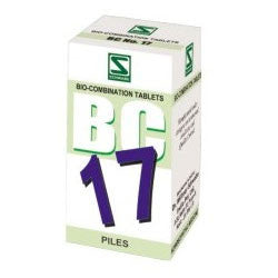Buy 3 LOT Schwabe Homeopathy Bio Combination 17 for Piles.(pack of 3) online for USD 27.49 at alldesineeds