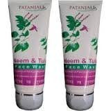 Buy Patanjali Neem Tulsi Face Wash - 60ml Pack of 2 online for USD 15.86 at alldesineeds