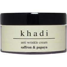 2 x Khadi Herbal Anti Wrinkle Saffron & Papaya Cream 50 gms each (Total 100 gms) - alldesineeds