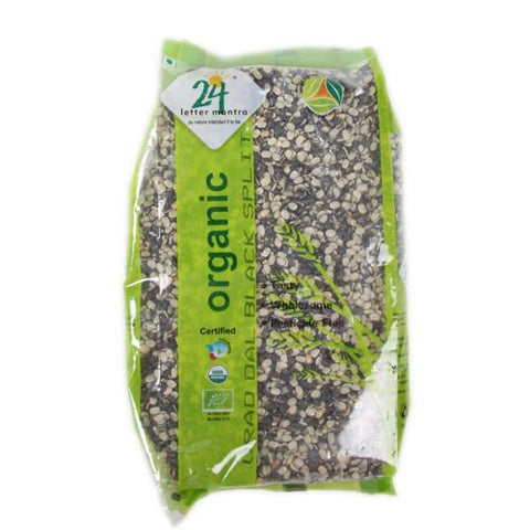 Buy 24 Letter Mantra Organic Urad Dal Black Split 500 g online for USD 17.49 at alldesineeds