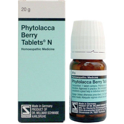Buy 2 x Willmar Schwabe Germany Phytolacca Berry Tablets (20g) each online for USD 26.02 at alldesineeds