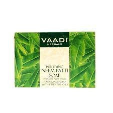 Buy 6 Pack Neem Patti Soap - Contains pure Neem leaves 75 gms each (Total 450 gms) online for USD 23.3 at alldesineeds