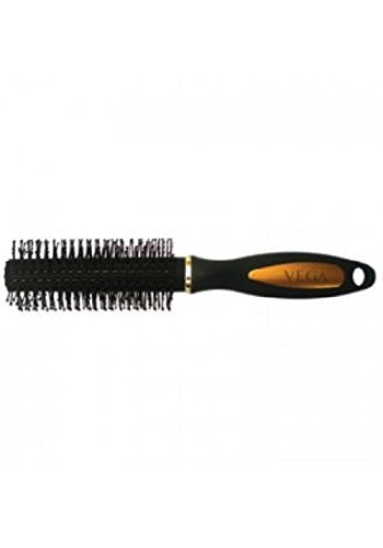 Buy Vega Round Brush with Black and Golden Colored Handle and Black Colored Brush Head (Color May Vary) online for USD 11.14 at alldesineeds