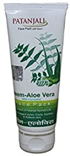2 x Patanjali Aloevera Neem Cucumber Face Pack, 60g