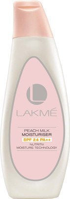 Buy 3 X Lakme Peach Milk Moisturiser SPF 24 Pa++, 120 Ml(pack of 3) online for USD 53.49 at alldesineeds