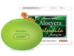 5 Pack of Sunny Aloevera + Calendula Bathing Bar - Baksons Homeopathy - alldesineeds