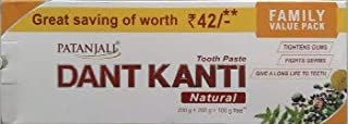 2 x PATANJALI DANT KANTI NATURAL FAMILY PACK 200G+200G+100GFREE