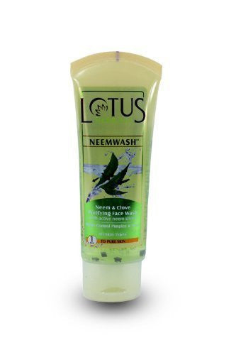 Buy Pack of 2 Lotus Herbals Neemwash Neem and Clove Ultra-Purifying Face Wash online for USD 18.37 at alldesineeds