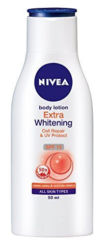 Buy 1 X 50ml - Nivea Body Lotion Extra Whitening Cell Repair & Uv Protect Spf-15 online for USD 13.9 at alldesineeds