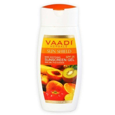Buy 4 Pack SUNSCREEN GEL WITH MIXFRUIT EXTRACTS SPF 25 110 ml each (Total 440 ml) online for USD 24.49 at alldesineeds