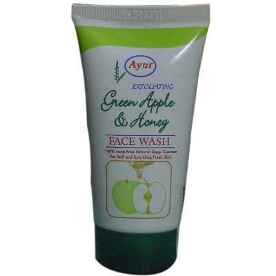 Buy Ayur Exfoliating Green Apple & Honey Face Wash 3.38 Fl Oz online for USD 7.95 at alldesineeds