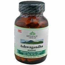 Buy Organic India Ashwagandha (60 Capsules) online for USD 12.24 at alldesineeds