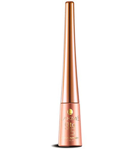 2 x Lakme 9 To 5 Black Impact Eye Liner, 3.5ml - alldesineeds