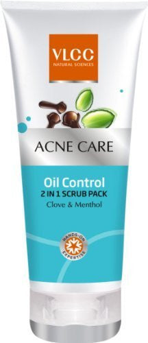 Buy VLCC Natural Sciences Acne Care Oil Control 2 in 1 Scrub Pack 50g online for USD 12.74 at alldesineeds