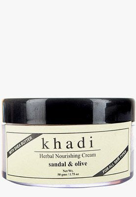 3 x Khadi Sandal & Olive Nourishing Cream 50 gms each (Total 150 gms) - alldesineeds