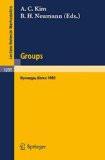 Groups - Korea By A.C. Kim, PB ISBN13: 9783540138907 ISBN10: 3540138900 for USD 43.38