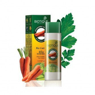 Buy Biotique Carrot 40+ SPF Sunscreen Face Lotion 210 ml online for USD 16.34 at alldesineeds