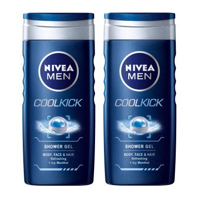 Buy Nivea Cool Kick Shower Gel for Men (250ml) (Pack of 2) online for USD 13.88 at alldesineeds