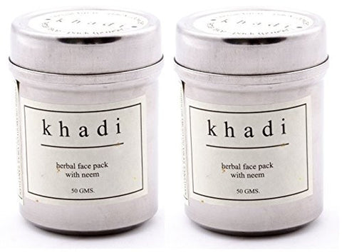 Buy Khadi Neem Face Pack Powder (Pack of 2) (Total wt 100 g) online for USD 15.44 at alldesineeds