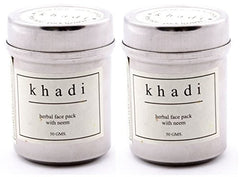 Buy Khadi Neem Face Pack Powder (Pack of 2) (Total wt 100 g) online for USD 15.44 at alldesineeds