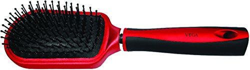 Buy Vega Plastic Handled Cushioned Brush, Red/Black online for USD 13.67 at alldesineeds