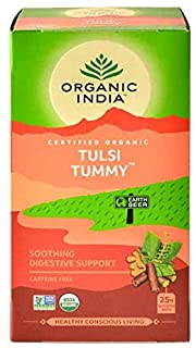 2 Pack of Organic India Tulsi Tummy 25 Tea Bags