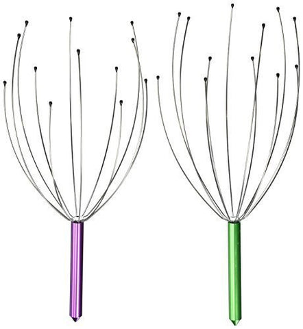 Buy Pack of 2 Hand Held Scalp Head Massagers (Colors May Vary) online for USD 6.44 at alldesineeds