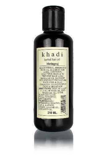 KHADI - Bhringraj Herbal Hair Oil - 210ml - alldesineeds