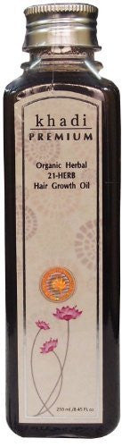 Buy Khadi Premium - Organic Herbal 21 Herb Hair Growth Oil 250ml (PACK OF 3) online for USD 47.46 at alldesineeds