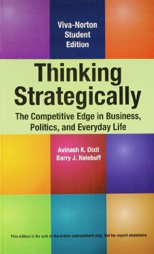 Buy Thinking Strategically: The Competitive Edge in Business, Politics, and Everyday life online for USD 24.03 at alldesineeds