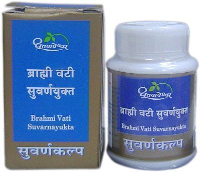 Buy Brahmi Vati with Gold  by Shree Dhootapapeshwar  30 tablets online for USD 53.02 at alldesineeds