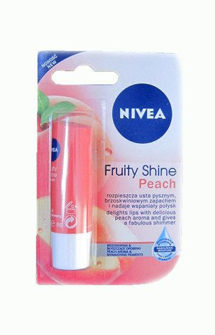 Buy 2 Pack Nivea Fruity Shine Peach Lip Balm, 4.8gms each online for USD 9.99 at alldesineeds