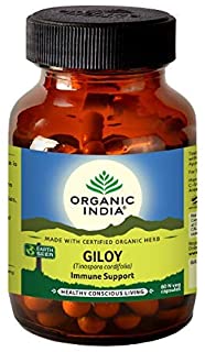2 Pack of ORGANIC INDIA Ayurvedic Herb Giloy | Immunity Booster | 60 Capsules