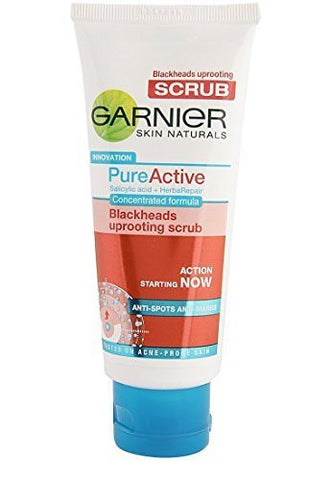Buy 2 Pack Garnier Skin Naturals Pure Active Blackheads Uprooting Scrub, 100ml ea... online for USD 15.79 at alldesineeds