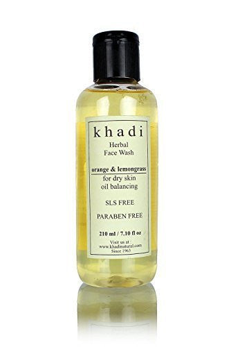 Buy 5 X Khadi Orange & Lemongrass Face Wash, 210ml(pack of 5) online for USD 84.47 at alldesineeds