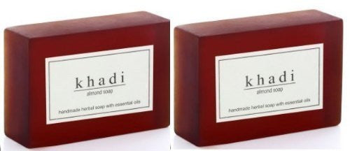 Buy 3 x Khadi Almond Soap, 125gms each online for USD 19.36 at alldesineeds