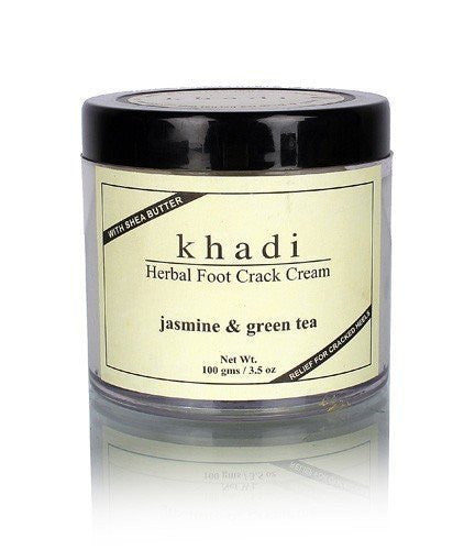 Khadi Jasmine and Green Tea Herbal Foot Crack Cream, 100gm - alldesineeds