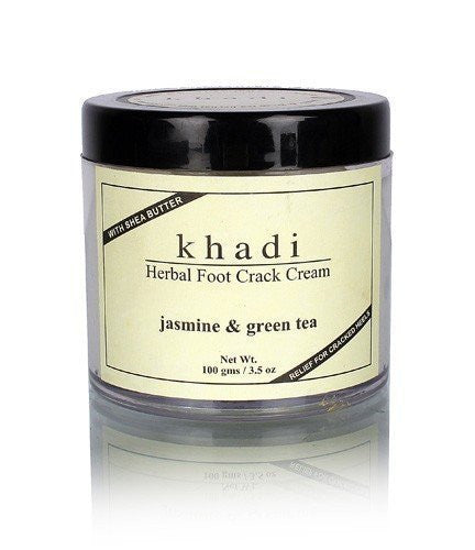 Khadi Jasmine and Green Tea Herbal Foot Crack Cream, 100gm - alldesineeds