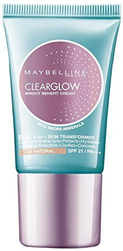 Buy Maybelline CLEAR GLOW BB CREAM UV protection with SPF 21 / PA+++ 8 online for USD 9.45 at alldesineeds